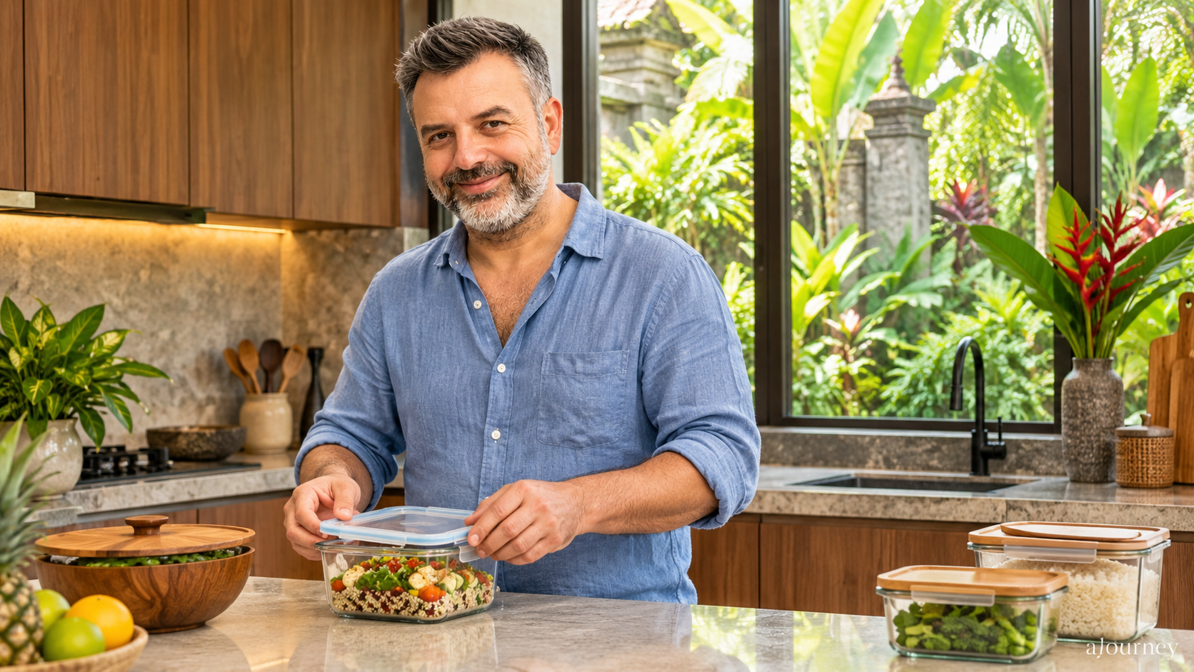 Emre Konuralp protecting food in an enclosed kitchen